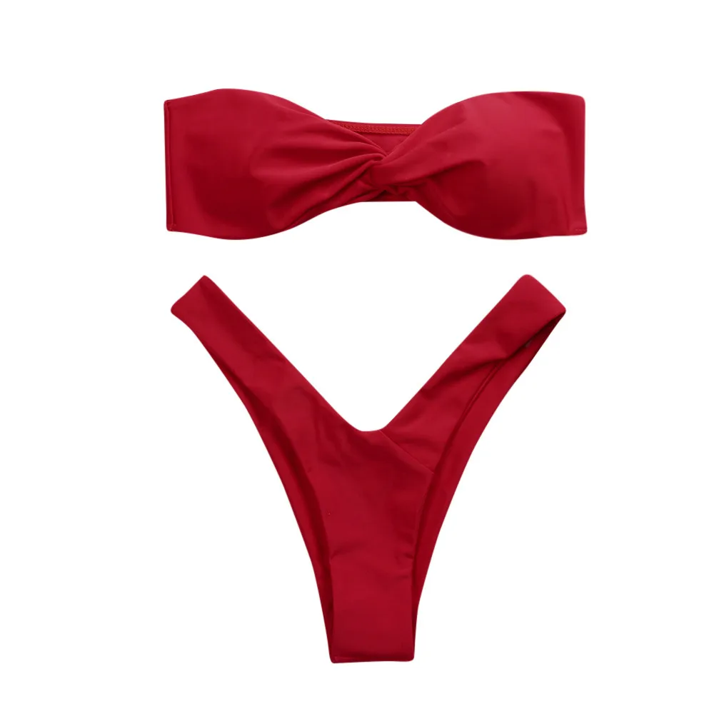 Женские пляжные бикини большого размера 2019 модные женские купальники без