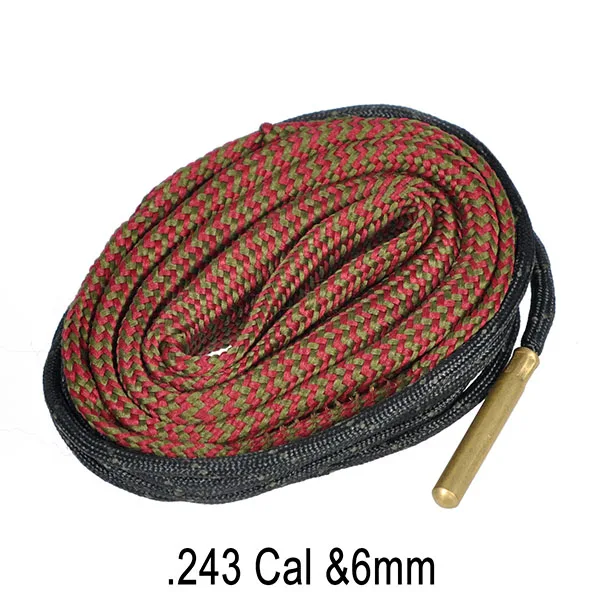 6mm 243 Cal Пистолет для чистки. 17. 22. 30. 38 284. 308. 41. 243 6 мм, 7 мм, 9 мм фузил/охотничий Диаметр Змея/винтовка комплект для чистки пистолета boresnake - Цвет: 6mm 243 Cal