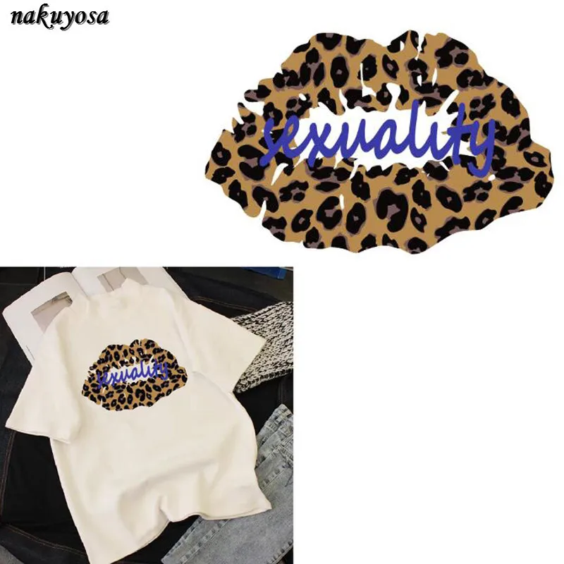 Модные сексуальные леопардовые буквы губы утюжок на переноске для одежды