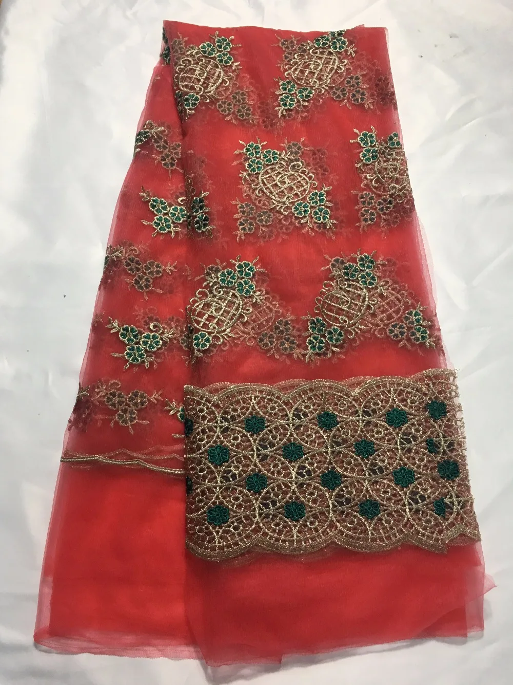 

Luxury JRB-1116102 african net lace textile Graceful French tulle embroidery lace fabric with nice flowers