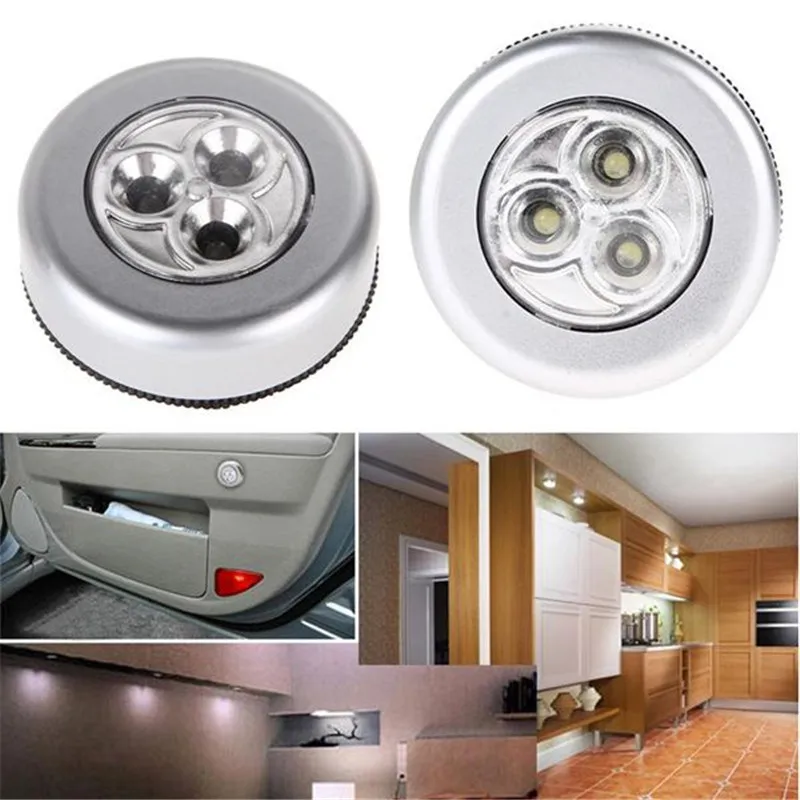 

Light Kitchen Touch Light Push Lamp Night Light Kitchen Cupboard Closet Lighting Bedroom Wall Cuisine Cabinet LED Battery Power