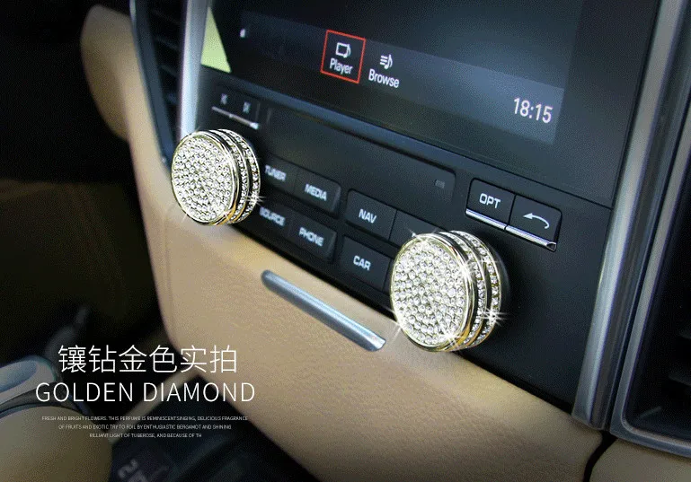 

2 pcs Car Air Conditioning Rotary Knob Decoration Covers Car-styling For Porsche Panamera 911 718 Macan Cayenne Boxster Cayman