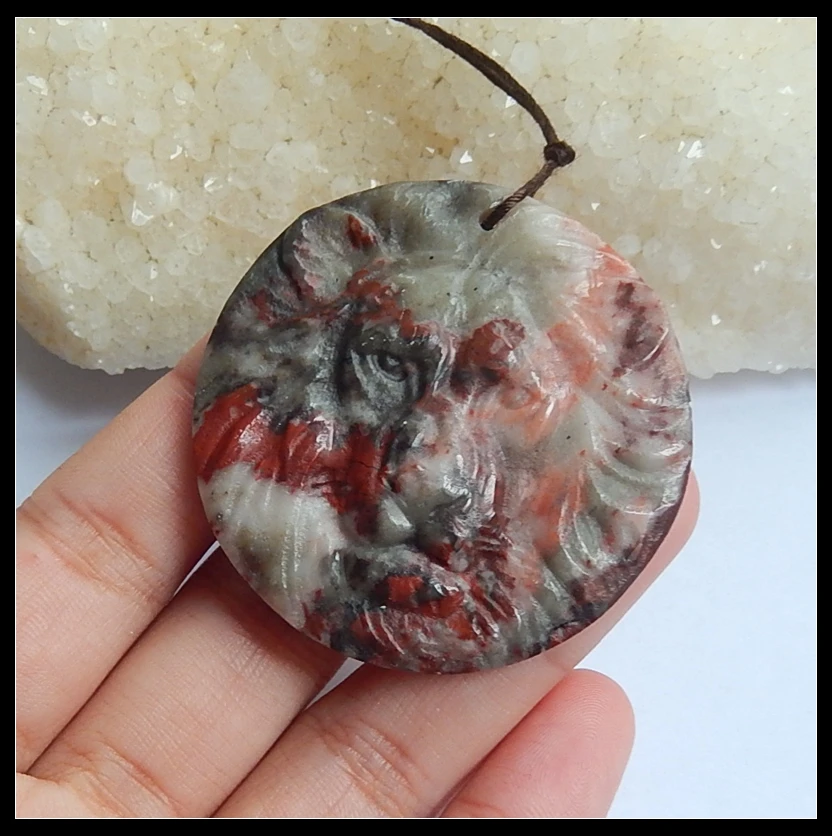 Опора для пользовательских круглых резных подвесок с головой льва динозавра