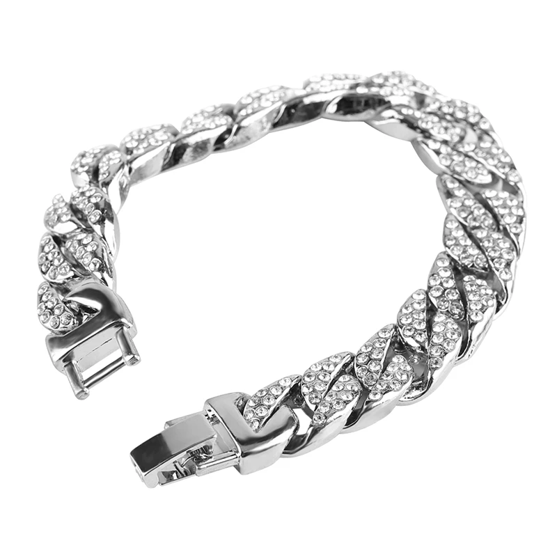 Elegant Crystals Metal Women Chain Bracelets Trendy Lady Wrist Jewelry Bangles Gifts | Украшения и аксессуары