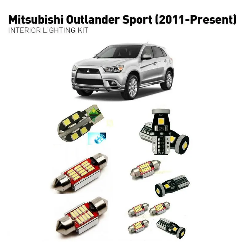Светодиодные внутренние фары для mitsubishi outlander sport 2011 + 10 шт. светодиодные