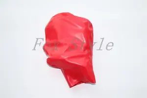 Латексный колпачок с закрытыми глазами 0,4 мм, черный цвет