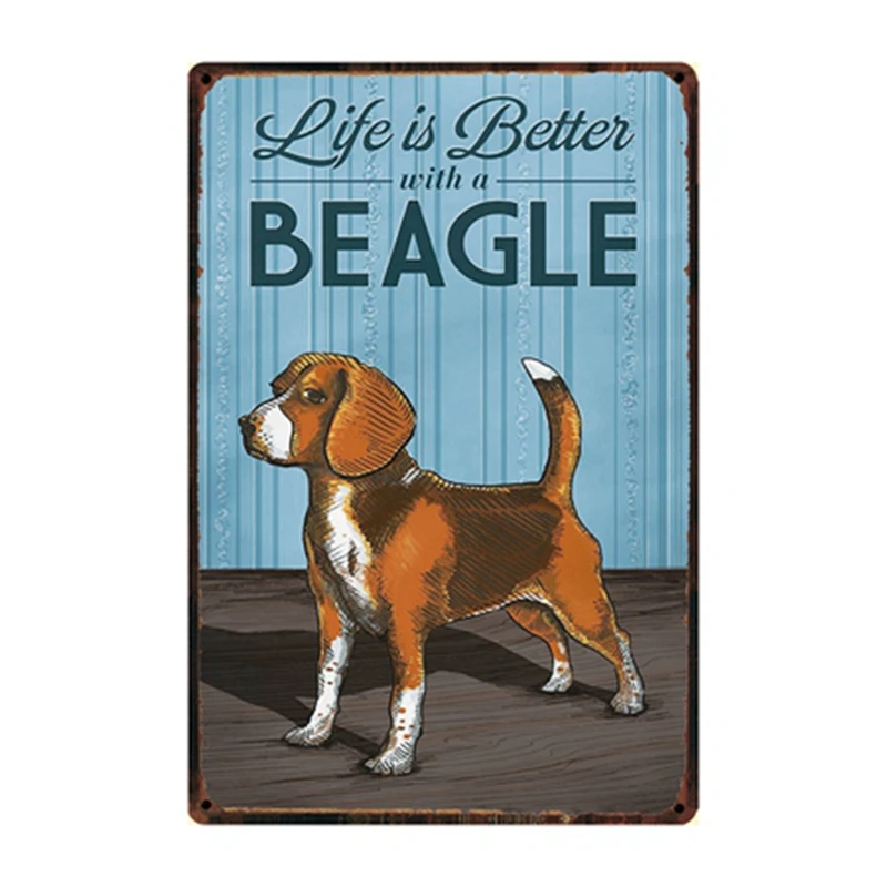 [Kelly66] собака правила бульдог боксеры Бигль немецкий дог металлический знак