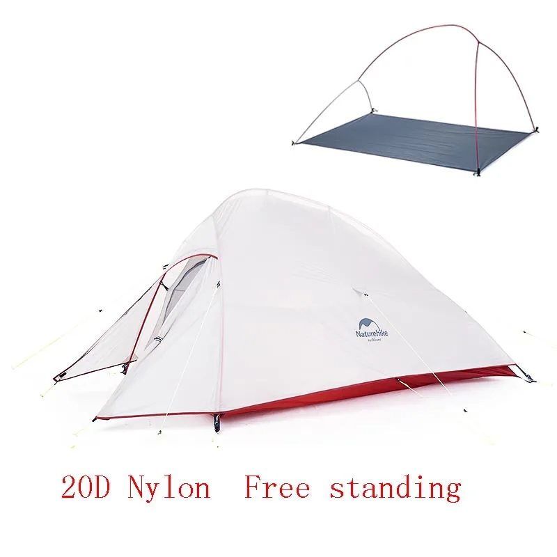 20D Gray Naturehike CloudUp Серии Сверхлёгкая Палатка Туристическая Кемпинговая Палатки Для Отдыха На Природе Для Туризма 2 Человека Из 20D Нейлона NH17T001-T - Цвет: 20D Gray