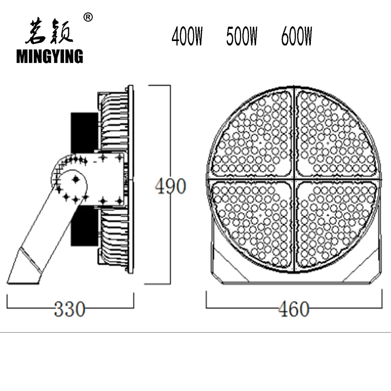 Светодиодный прожсветильник Тор направленного света 500 Вт профессиональная