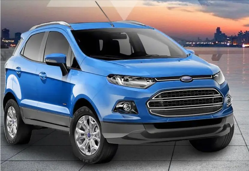 ABS Автомобильная передняя+ задняя защитные бамперы Защитная противоскользящая пластина подходит для Ford Ecosport 2013(с светодиодный лампой