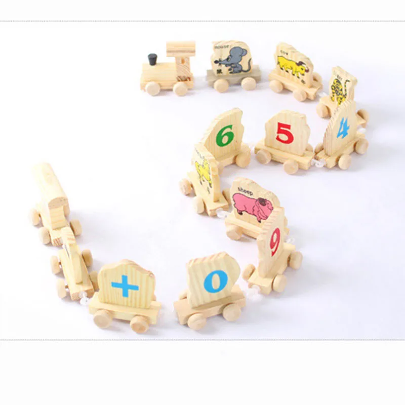 Trein игрушки Детские Digitale nummer dieren educatief Китайский Зодиак assembleert speelgoed voor дети Kinderen |
