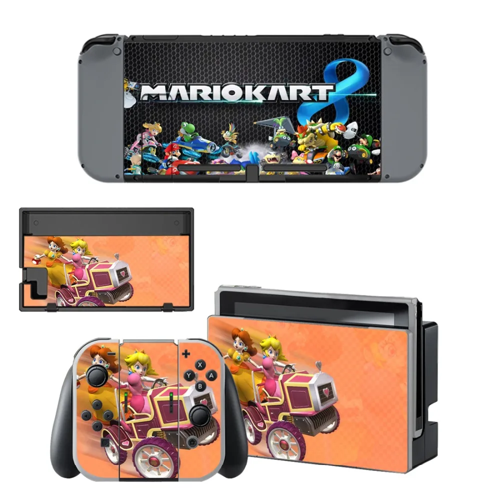 Mario Kart 8 nintendo switch Skin kingd Switch Vinilo Skin sticker наклейка для nintendo Switch NS Console Joy-con контроллер