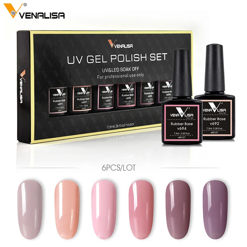 1682 color base set 6 шт* 7,5 мл цветной базовый набор, Французский Гель-лак для ногтей, дизайн для ногтей, замачиваемый УФ светодиодный Гель-лак для маникюра, камуфляжный цветной гель - Цвет: 1682 color base set