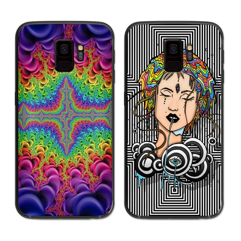 Подсолнечное масло живопись psychedelic губы для Samsung Galaxy A5 A6 A7 A8 A9 2017 2018 2019 Plus M10 M20 M30