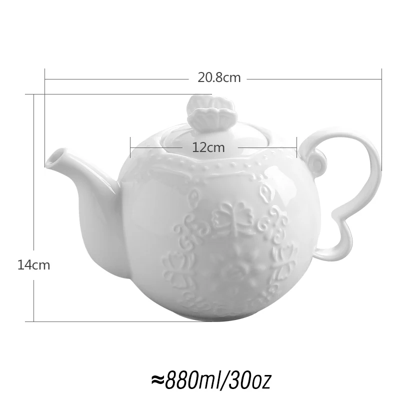 Новое поступление 3D Rilievo кружевной Европейский стиль кофейник с ручкой чисто