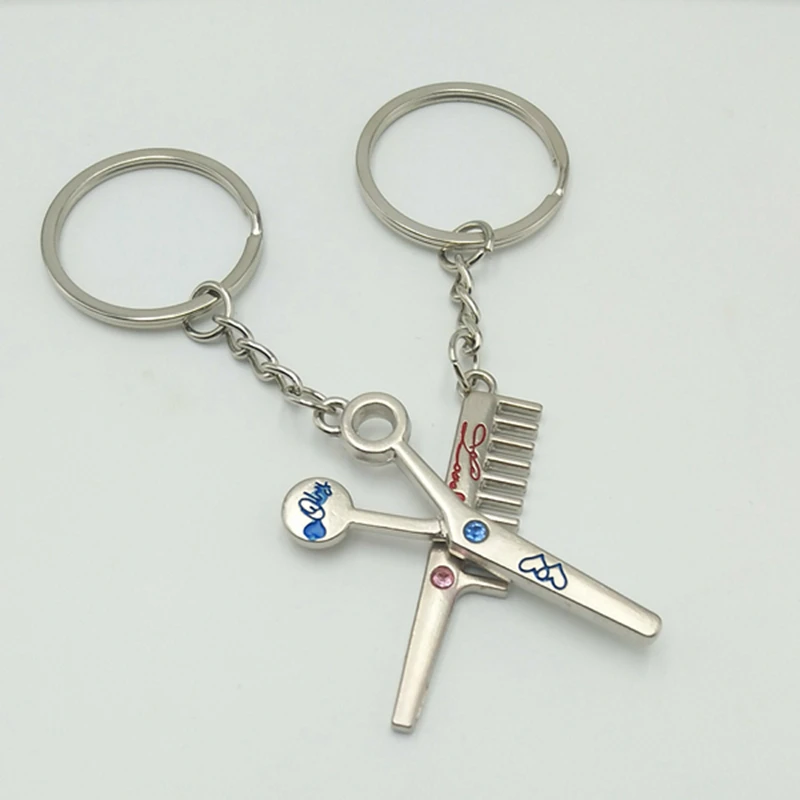 Креативная заколка для волос Расческа пара брелок металлический Подвеска