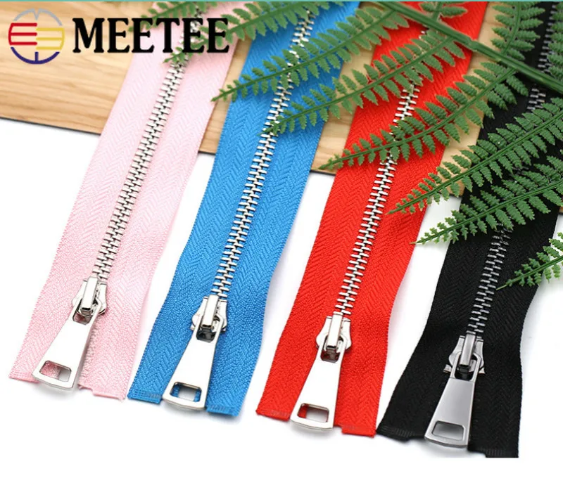 Meetee15-120cm 5# металлическая молния двойные ползунки самофиксирующиеся Длинные молнии DIY пуховик сумка брюки одежда швейный Декор Аксессуары