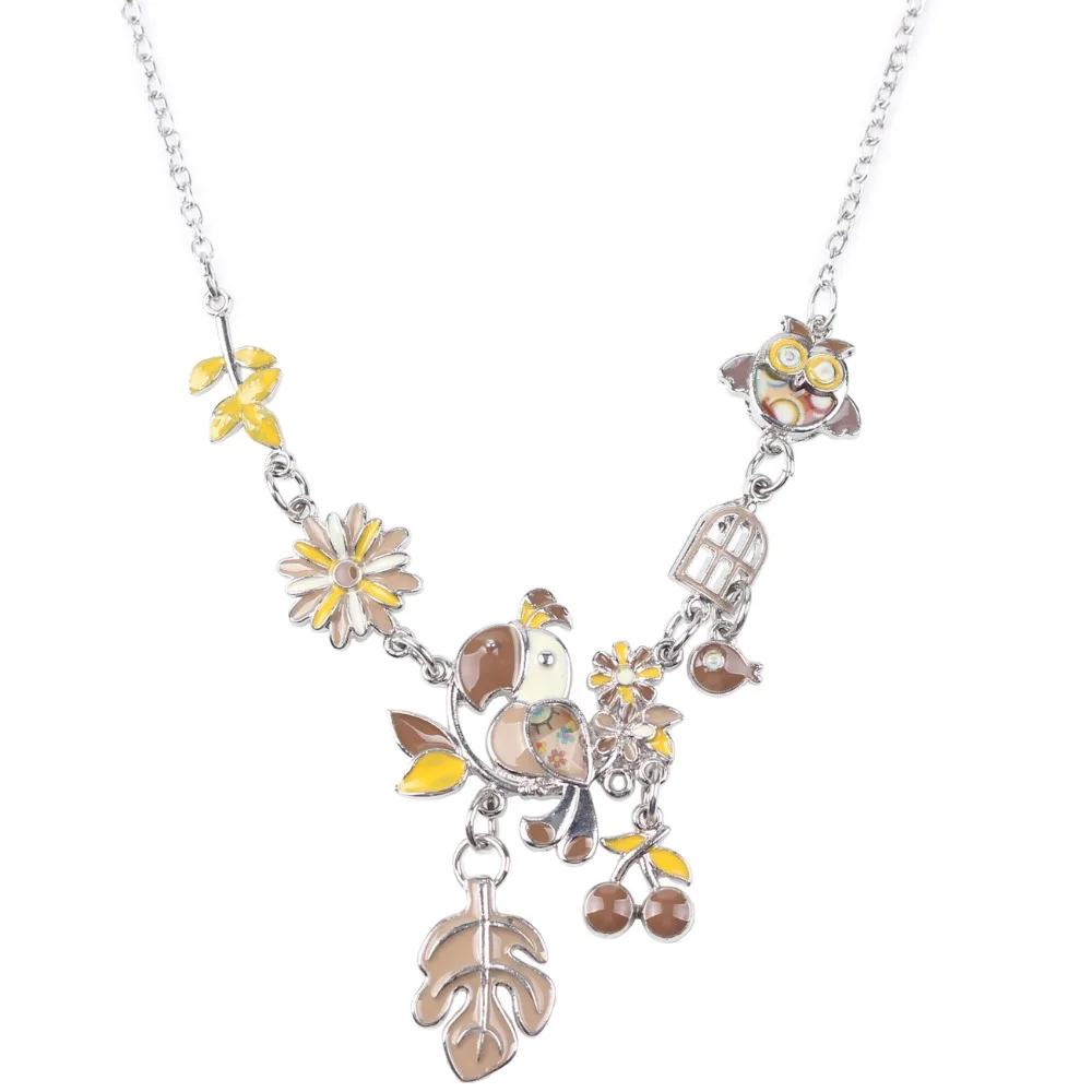 Женское колье с подвеской в виде птицы вишни|jewelry for women|women pendantnecklace women |