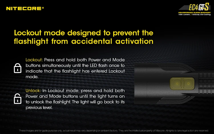 NITECORE EC4GTS+ 2x батареи Высокая производительность прожектор 1800LMs прожектор Открытый Кемпинг фонарик
