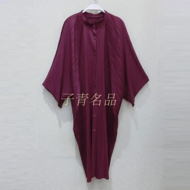 Тренч Changpleat Женский с рукавом летучая мышь длинный свободный большой размер