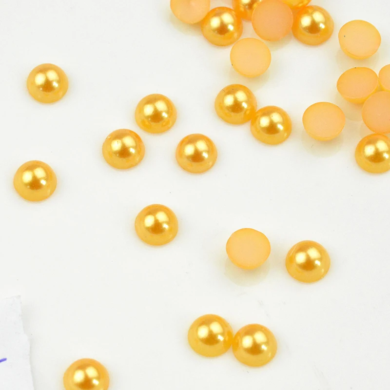 FLTMRH 200pcs 6mm Mul tisize Flatback Half Round Plastic ABS Imitation Pearl Beads for DIY Jewelry Craft Scrapbook Decoratio | Украшения и