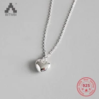 hot sale korea 100 s925 sterling silver jewelry new hot trendy heart pendantnecklace for women lover