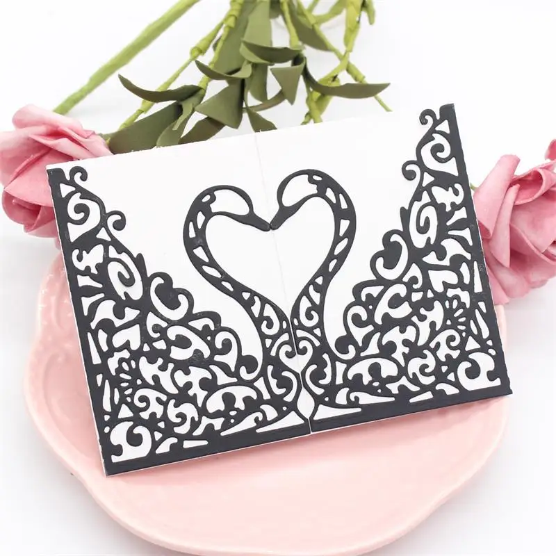 KSCRAFT в форме сердца крышка гусиная металлическая резка штампы трафареты для DIY