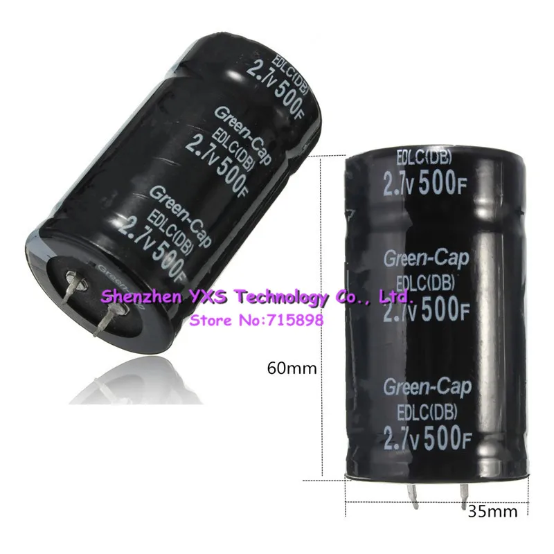 Супер фарах конденсатор 2 7 V 500F 35X60|capacitor 2.7v|capacitor 2.7v 500fcapacitor 500f |