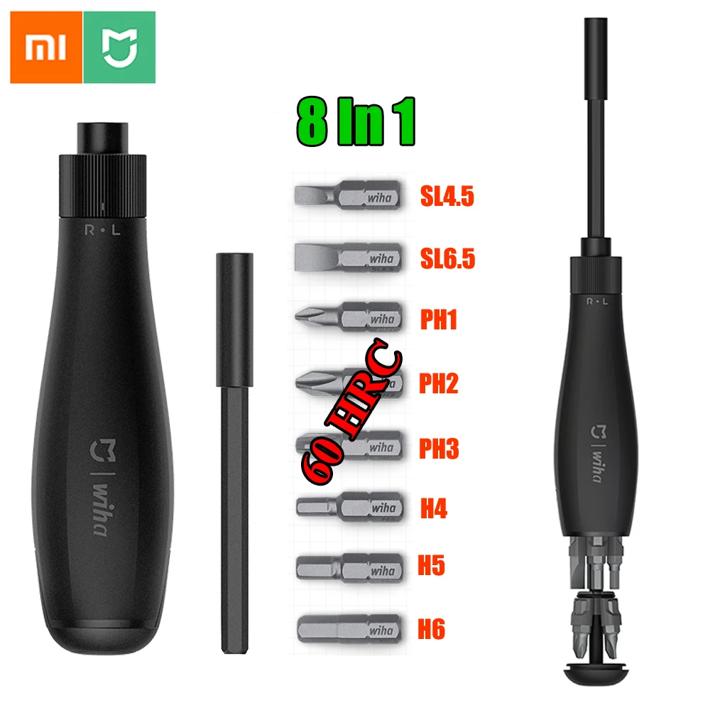Набор отверток 8 в 1 Xiaomi Mijia Wiha 100% многофункциональные высокоточные картриджи для