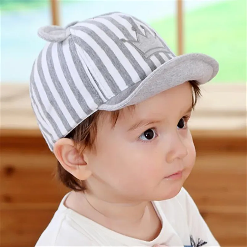 Летняя детская бейсболка с короной хлопковая шапка для младенцев милая