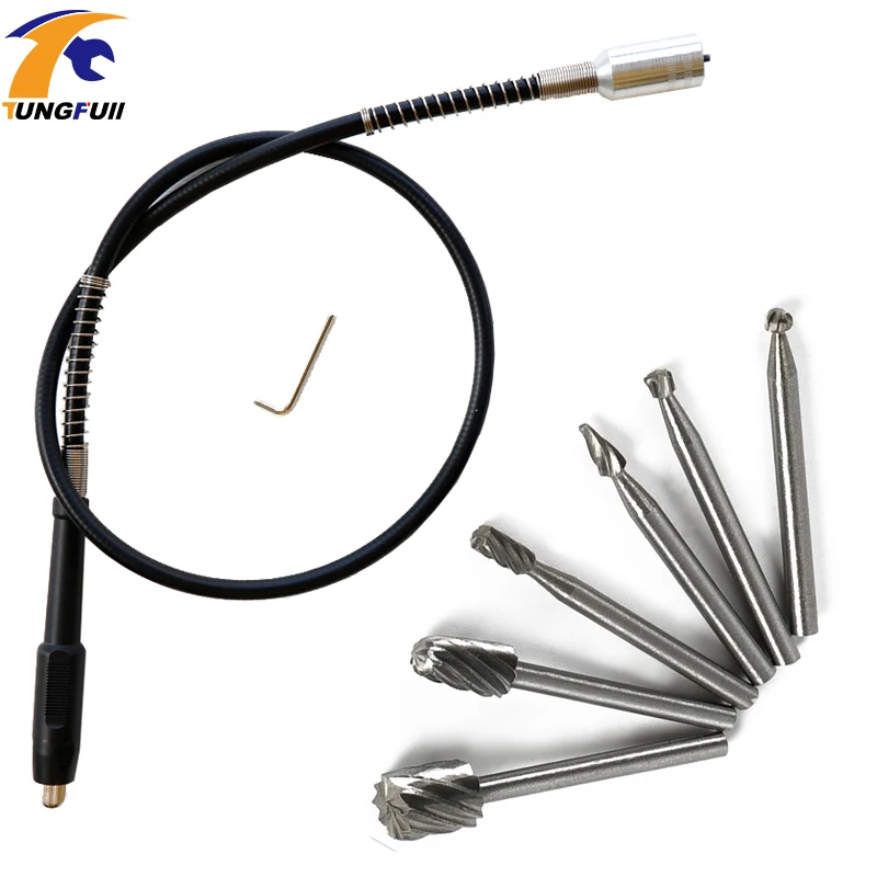 Tungfull насадка для сверла 6 шт. мини дрель фрезерного станка по дереву с гибкой