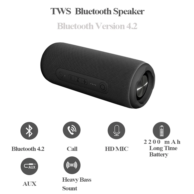 Bluetooth-Колонка TWS портативная 10 Вт водонепроницаемая |