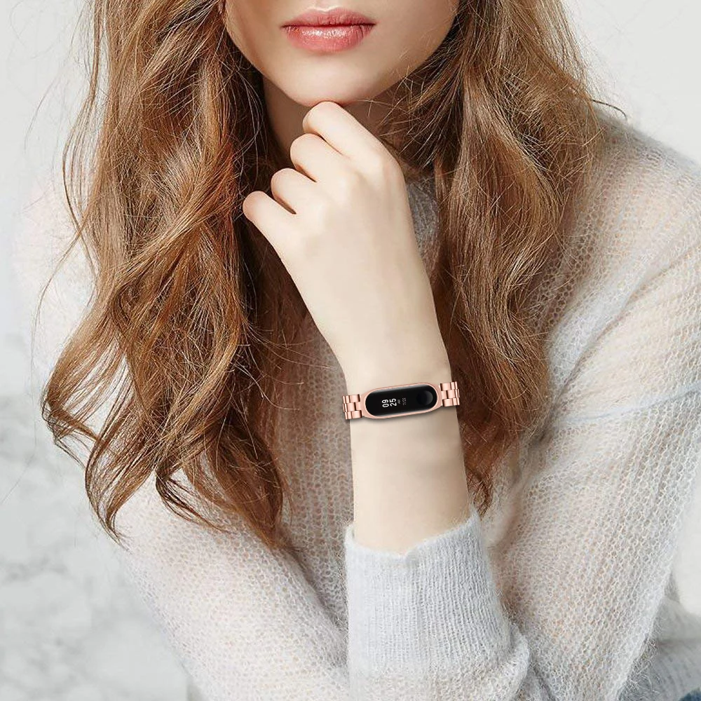 OULUCCI металлический ремешок для xiaomi band 4 браслет из нержавеющей стали mi 3 |