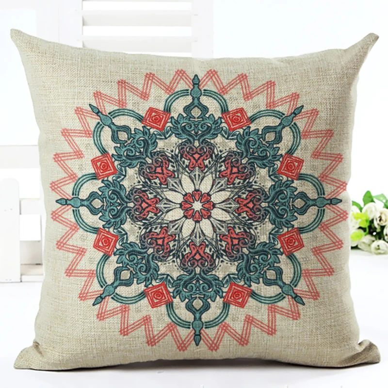 2016 цветные цветы в европейском стиле квадратный льняной с принтом декор для