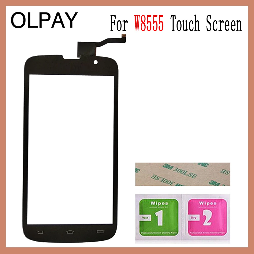 Black No Tools OLPAY 5,0 ''для Philips W8555 сенсорный экран стекло дигитайзер панель объектив сенсор стекло Бесплатный клей и салфетки - Цвет: Black No Tools