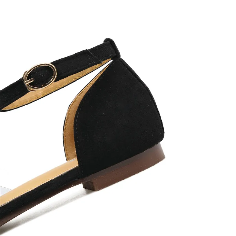 Корейский сладкий на плоской платформе меховые сандалии женские летние два