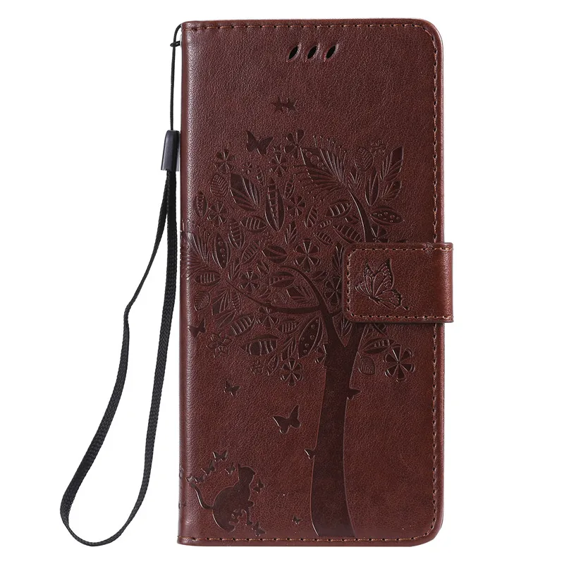 Coffee Leather Wallet Case for Samsung Galaxy A50 card slot holder stand flip silicone soft cover Samsung A50 Case A70 A40 A30 A20 - Цвет: Coffee