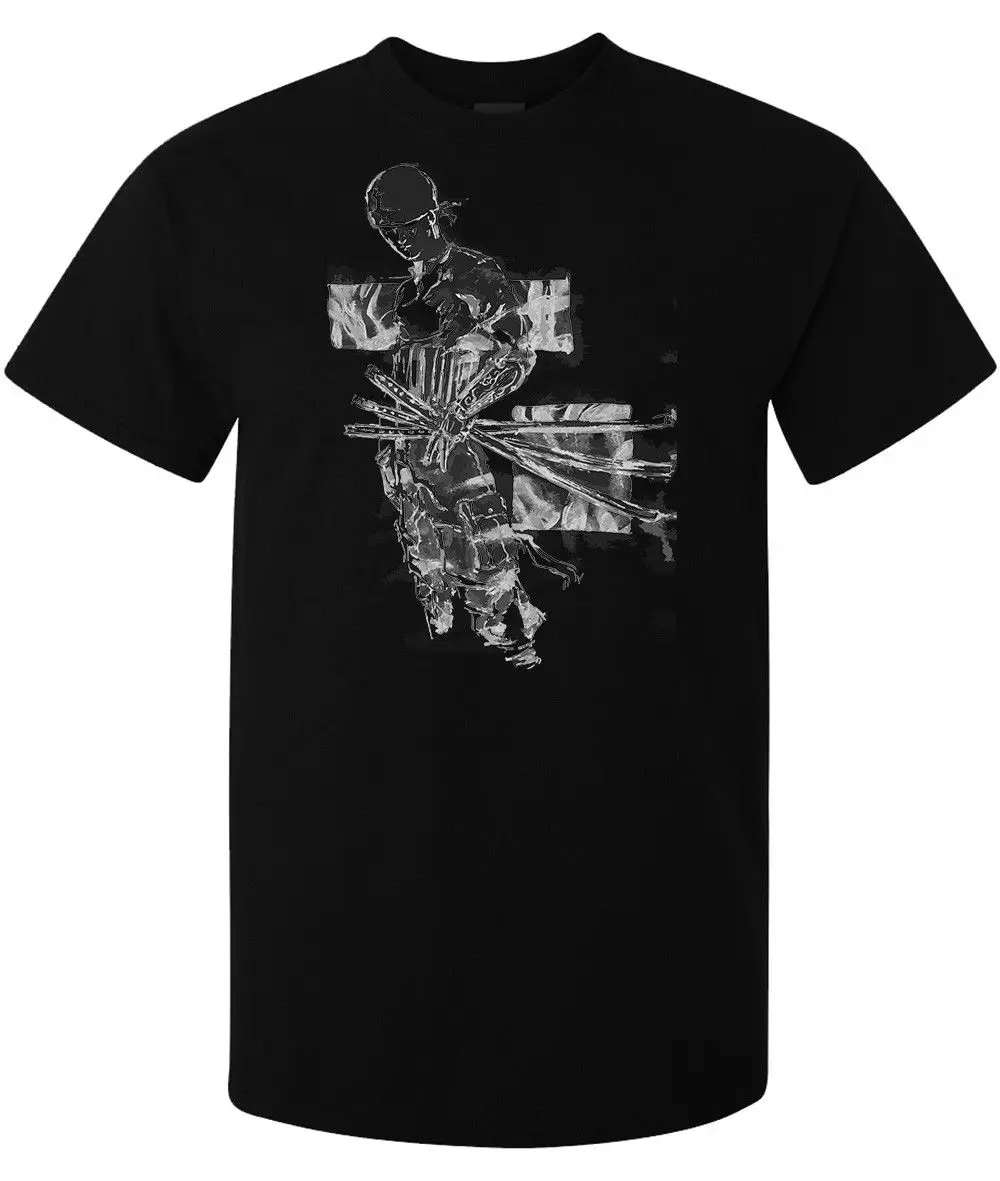 

Roronoa Zoro Grey One Piece Art Anime Men'S T Shirt Black Brand 2019 Male Short Sleeve Tee Homme Custom Shirt Printing