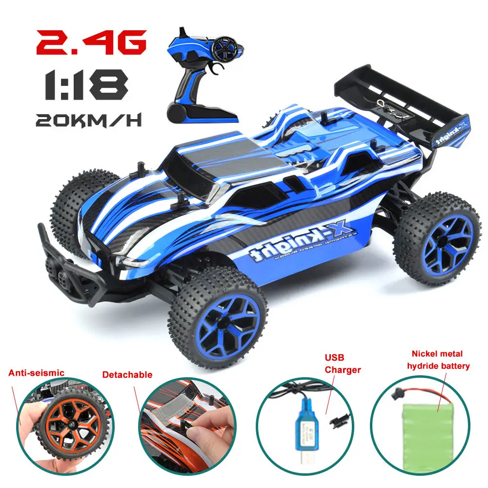 1/18 Радиоуправляемый автомобиль 4WD 2 4G высокоскоростной 4CH модель дорожного