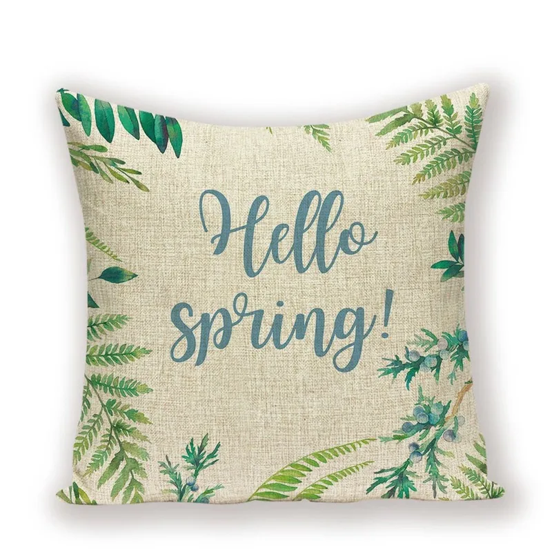 Чехол для подушки тропические джунгли зеленые весенние наволочки подушек