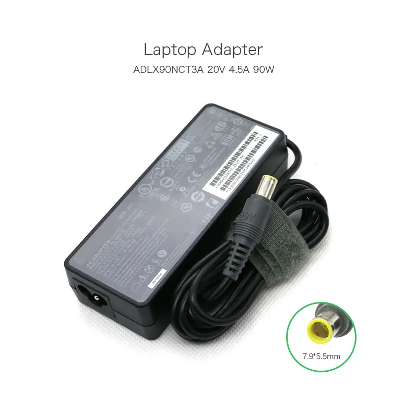 

Genuine 20V 4.5A 7.9*5.5mm 90W Laptop Charger Adapter For Lenovo ThinkPad T400 T410 T500 X200 X201 X220 X300 ADLX90NCT3A
