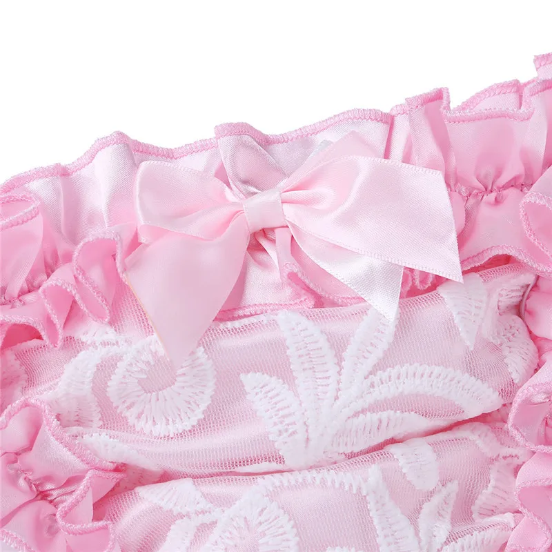 Новинка 2018 мужское нижнее белье кружевные атласные трусики с рюшами стринги