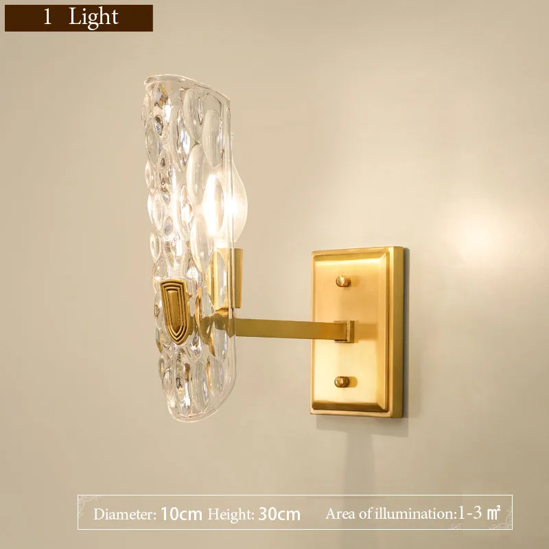 1 Light FSS античная латунь Глобус Pin-Up настенный светильник современный роскошный золотой светодиодный светильник для гостиной прозрачный стеклянный свет - Цвет абажура: 1 Light