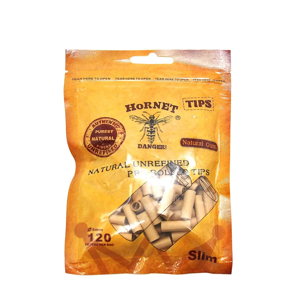 1 box brown 6MM HORNET DANGER 120 x HORNET 6 мм/7 мм Тонкий предварительно свернутый натуральный нерафинированный сигаретный фильтр, сменные наконечники 6 мм Тонкий прокатный фильтр - Цвет: 1 box brown 6MM