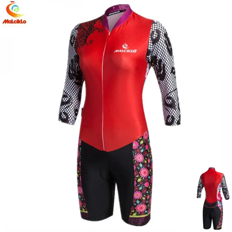 

2019 Perfect Shape Series Pro Team Triathlon Suit Women Red Jumpsuit Maillot Cycling Jersey Sets Ropa Ciclismo Bike Clothing