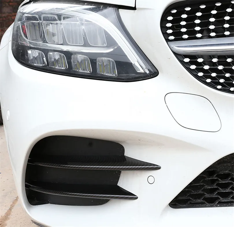 4 шт автомобиль-Стайлинг ABS Chrome Air Заборная решетка полоски Обрезать для Mercedes Benz C Class W205 C180 C260 C300 аксессуары