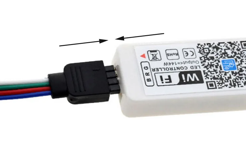 Wi-Fi, цветная(RGB) Светодиодные ленты 12В гибкий светодиодный лента SMD 2835 Водонепроницаемый полоса веревка струнные лампы светильник+ светодиодный контроллер Wi-Fi+ адаптер для розеток европейского стандарта