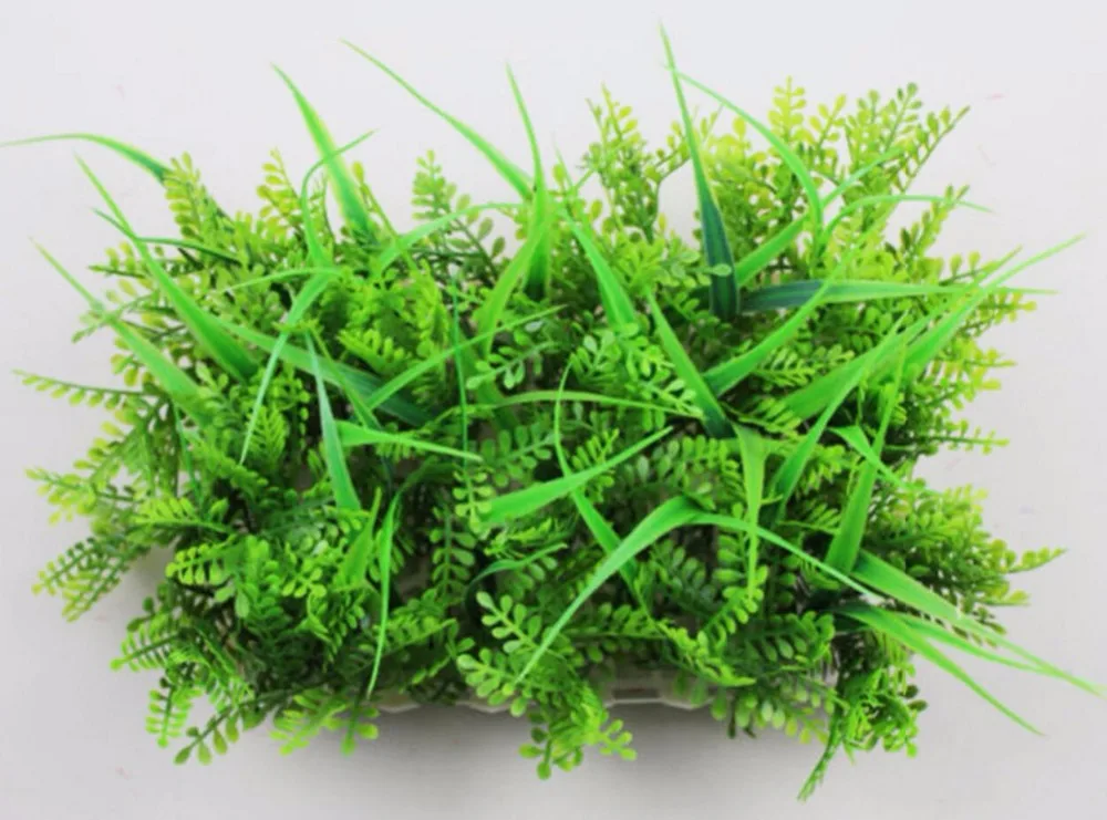 

10*20cm Rectangle Bushy Artificial Plastic Green Grass Fence Lawn For Wedding Home Office Venue Decoration Design-10