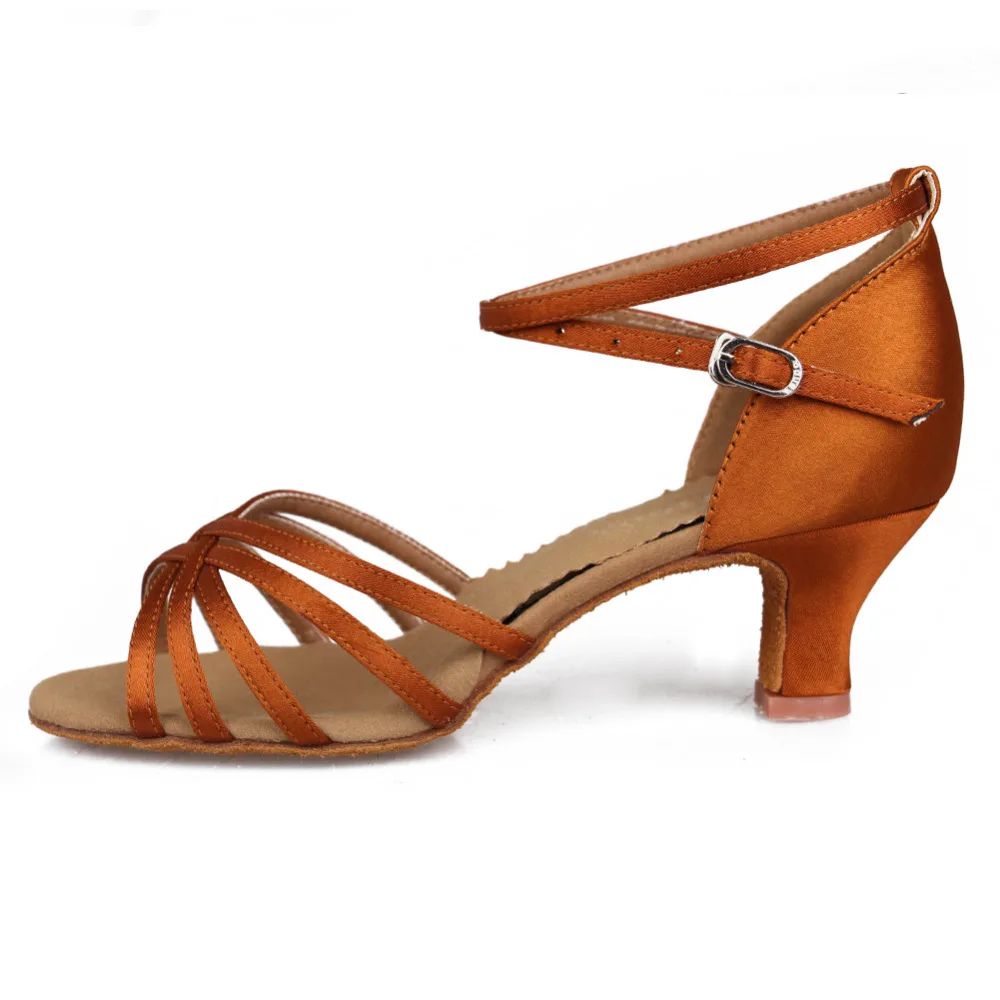 Женские туфли для латиноамериканских танцев черные/коричневые/бежевые на