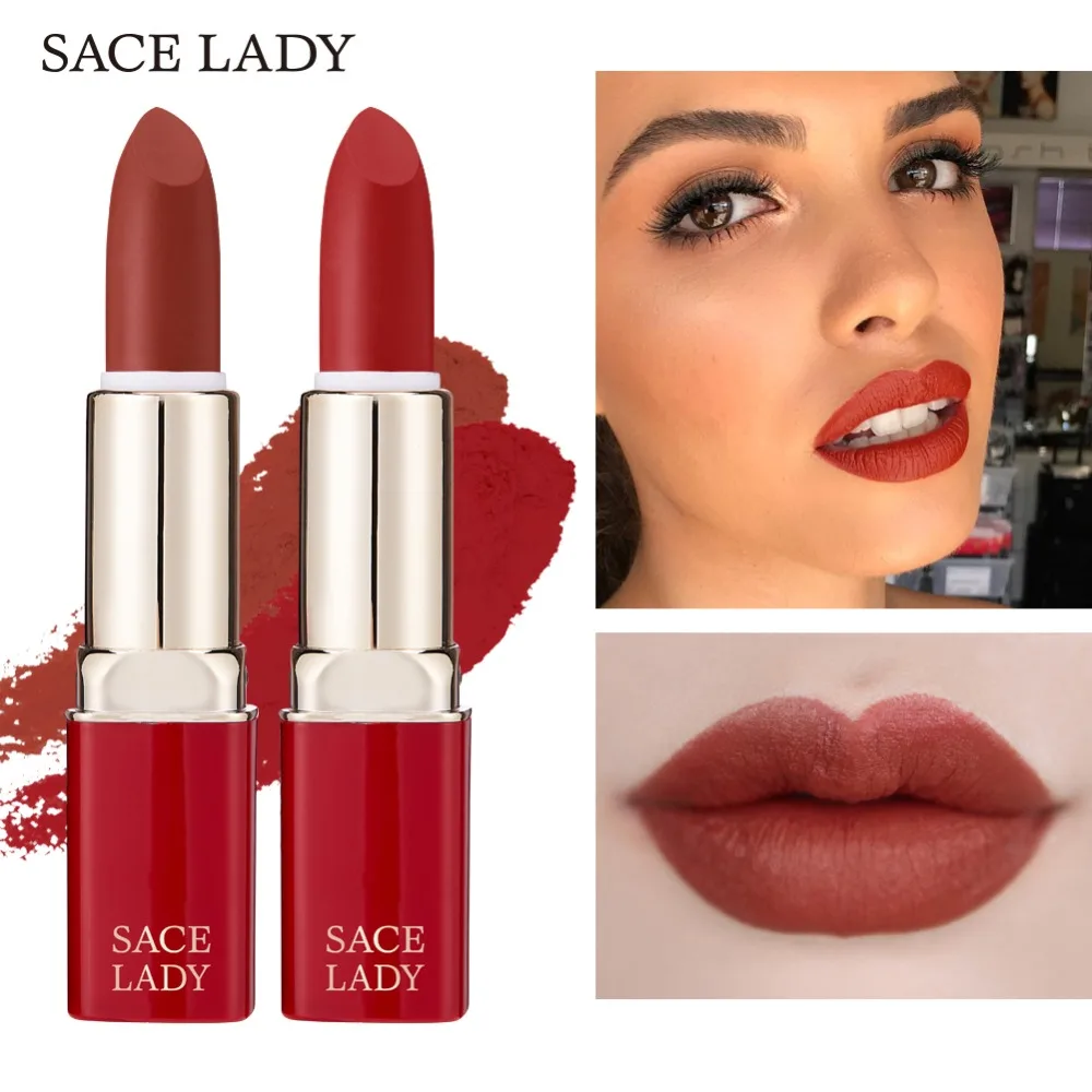 SACE LADY матовая водостойкая помада макияж 12 долговечные цвета Обнаженная губа